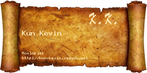 Kun Kevin névjegykártya